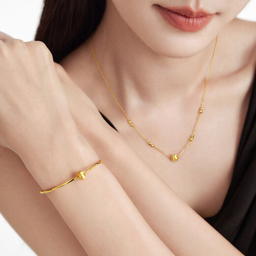 Chow Tai Fook cat eye chain bracelet gold bracelet (labor cost 580) 15cm approx. 6.9g F233798