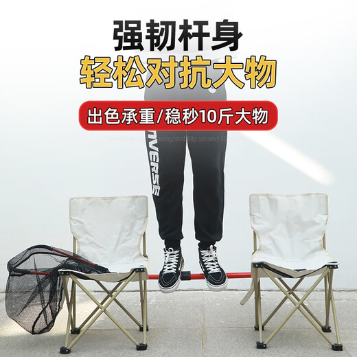 Zhenyou (Grsaed) fishing net set, one-piece triangle copy net, fishing net bag, large object copy net head pole, foldable and telescopic 3.0 meters