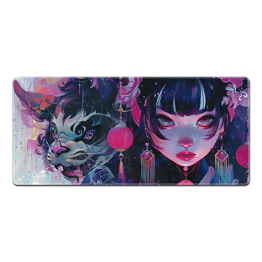 Serie de bestias de belleza de tres colores almohadilla de ratón de ratón macho y femenino súper grande de la mesa de juegos de juegos de deportes electrónicos la computadora portátil 9848 Idiom 90 cm x 40 cm x 4 mm