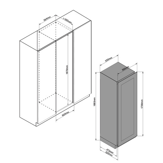 EREMITE ultra-thin fully embedded red wine cabinet constant temperature wine cabinet built-in wine cabinet hidden constant temperature and humidity cigar cabinet cold drink cabinet zero built-in wine cabinet tea cabinet stainless steel door single temperature wine cabinet