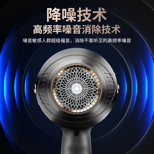 MERIOEC hair dryer for home use, silent, high-power, non-damaging, high-speed hair dryer, hair salon hair care, constant temperature blue light negative ion hair dryer, home hair dryer 3800W starry sky gray, powerful and high-end hair salon home customization