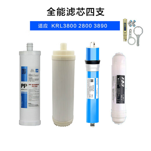 XMSJ沁园净水器滤芯RT2800/3800/3820/3890通用沁园机器滤芯RO膜升级 RT3890/2800/3800全套(四支) 升