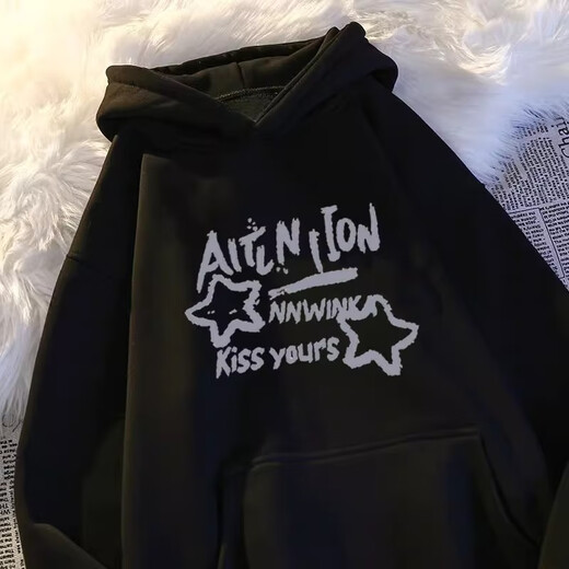 Sweat à capuche lâche à la mode pour les filles en automne et hiver 2025 Nouveau peluche à la mode moyenne et grande veste pour enfants