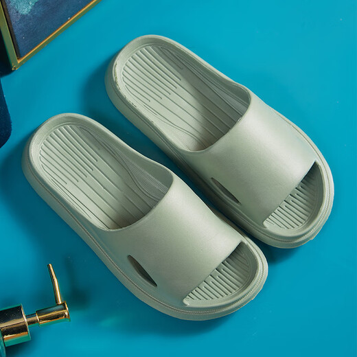 Yunyouli (yunyouli) indoor non-slip soft sole outer wear home glossy bathroom slippers non-slip bathing sandals 2113 blue 40-41