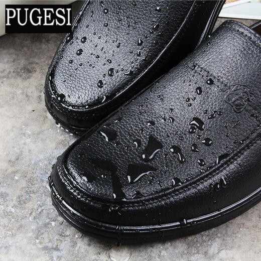 Regenstiefel Herren Kurzrohr mit niedrigen Top-Regenstiefeln Yuanbao wasserdichte Schuhe Gummi Schuhe Overhoes Schuhe Anti-Rutsch-Kochschuhe Baustelle Wasserdichte Regenstiefel 688 Rindfleisch Sehnen Sohle Model 42
