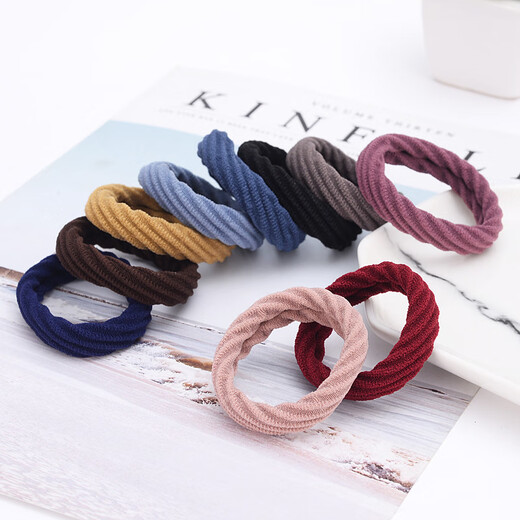 SAHANE Zuoyu bag/about 100 pieces, disposable rubber bands for adults and children, colorful hair ties, thickened and bold, women's hair tie, disposable, black, about 100 pieces