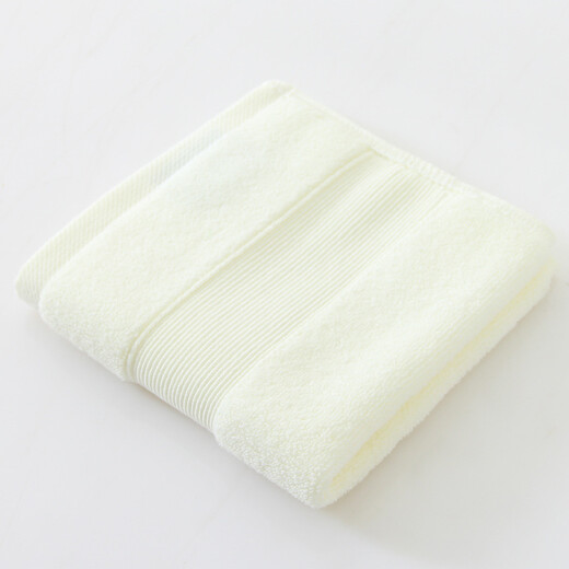 Full strength wide satin thickened imported and exported pure cotton towels custom logo solid color absorbent towels face towels high-end hotel towels can be customized yellow towels 160g (75*35)