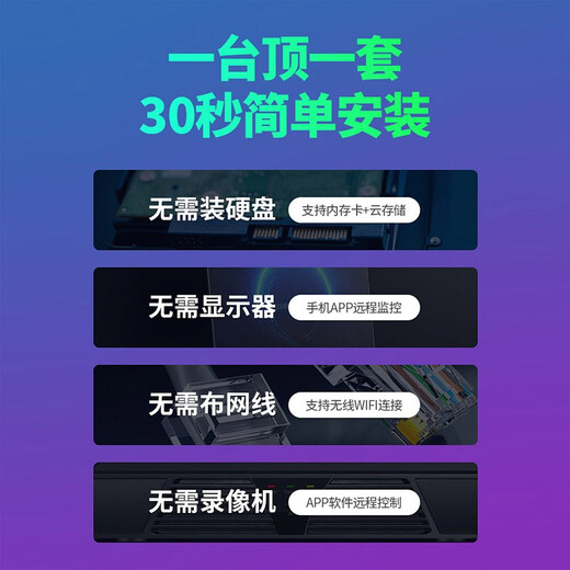 索瑞特摄像头家用监控器360度全景旋转云台手机远程双向语音对讲无死角高清夜视wifi监视器室外室内云台 wifi款【全彩+语音对讲+移动追踪】 无内存