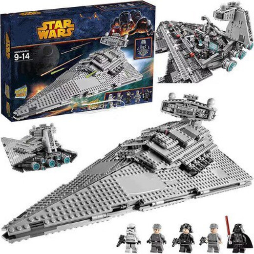 LEGO Starship Empire Star Destructor Modelo de Star Wars Building Block Toys Alta dificultad Puzzle Order Star Destroyer-1416 Partículas