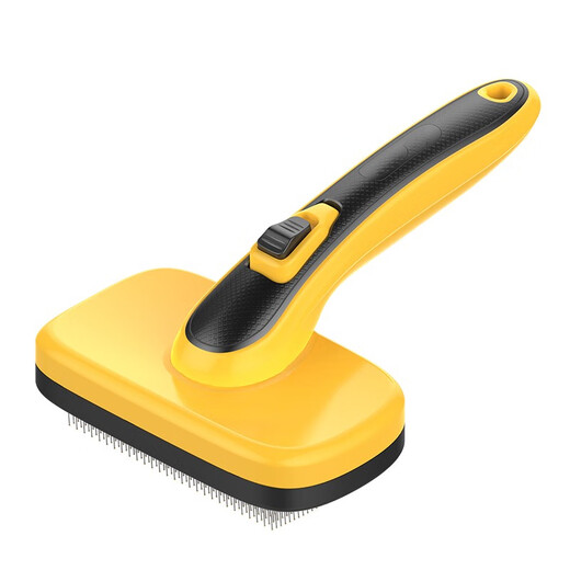 Pet cat comb, combing brush, cat removal and combing artifact, cat and dog hair cleaner, special fluffy brush needle, yellow