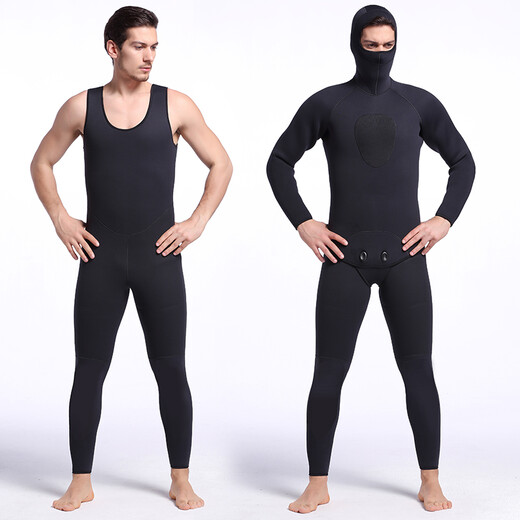 
Shark Bart (SBART) 3/5MM diving suit split thickened warmth and cold winter swimming sports surfing deep snorkeling anti-scratch jellyfish suit 1047 green leaf camouflage 3MM M
