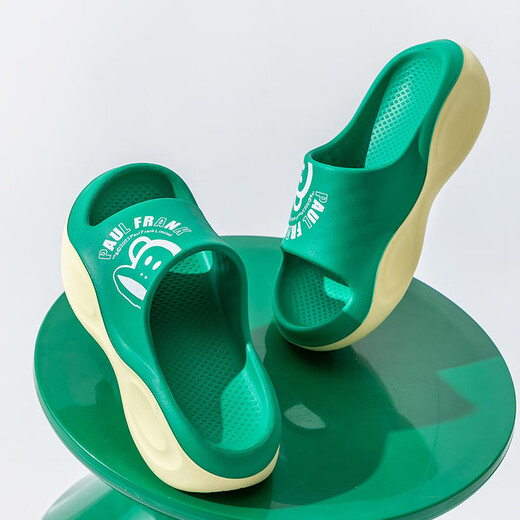 Slippées de singe à grande bouche (Paul Frank) pour les femmes en intérieur et extérieur couple épaisse semelle douce sandales sportives extérieures Green 36-37pf683