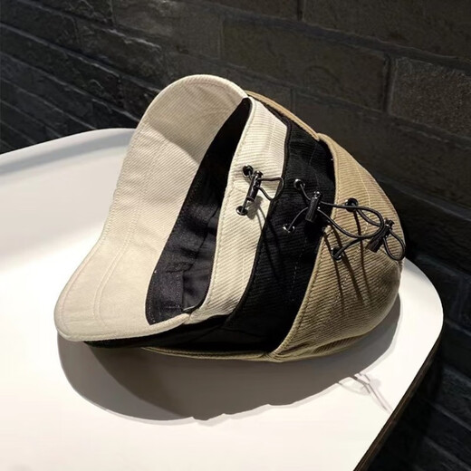 Chapeau de pêcheur à grande tête pour femmes montrant le visage, petit grand bord de protection solaire de la langue de canard de la langue extérieure du soleil voyage polyvalent et chapeau à la mode serppe noire réglable (54-58 cm)