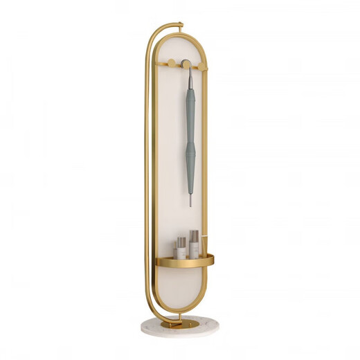 Baiyuda Nordic light luxury dressing mirror floor-standing full-body mirror Internet celebrity ins rotating fitting mirror home bedroom multi-function mirror with storage hook [Light luxury gold] white marble