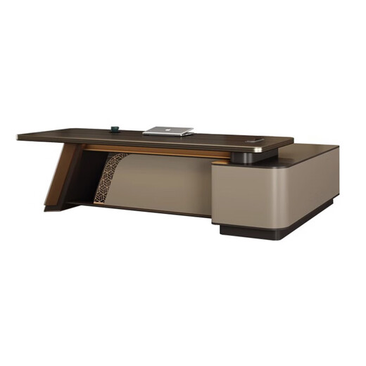 Hanjitangyu light luxury desk boss desk and chair combination high-end simple modern president office chairman executive desk 2.0 meters boss desk