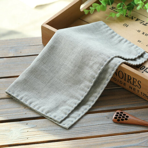 Royal Merchant Handmade Handkerchief Original Double-layer Cotton Handkerchief Retro Literary Cotton Handkerchief Men's Handkerchief Pocket Scarf Old Friends Fusheng