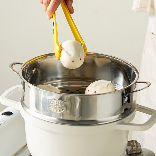 Onlycook304 stainless steel steamer steamer food supplement milk pot small steamer grid steamer cage rice cooker steamed buns-28cm