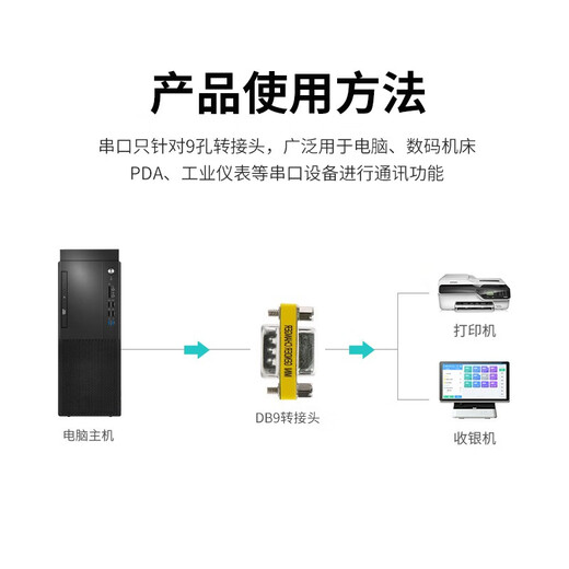 可思未来 DB9对接头9针转接头串口转接头RS232\485刷卡机 打印机 可互转（母对母）KS-D-D9D2