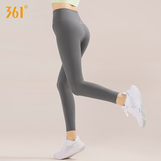 361°瑜伽裤女新款外穿高腰收腹提臀打底裤鲨鱼裤女跑步运动秋季 青岩灰(689) 2XL