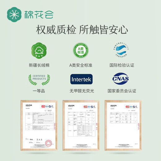 棉花会（cotton center）可洗隔尿垫婴儿双面纯棉防水透气大床护理垫宝宝防尿床单姨妈垫