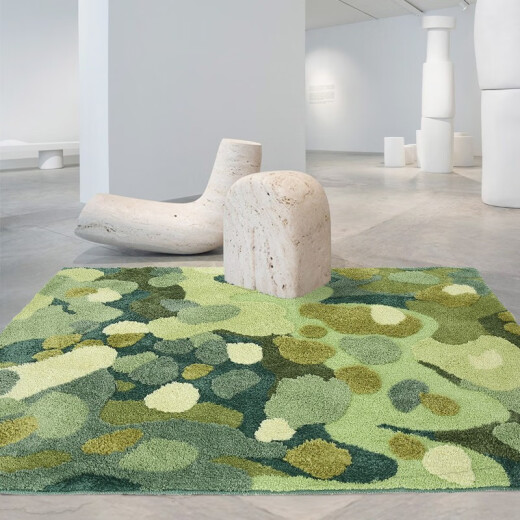 Saint Valentine pastoral style modern simple green plush carpet cat-like bedroom bedside moss floor covering TX-150CMx150CM