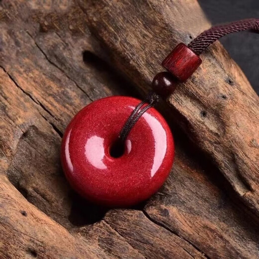 Freedom to say cinnabar safety buckle pendant for men and women, birth year amulet, transfer bead, long lanyard, accessories, gift for boyfriend, necklace