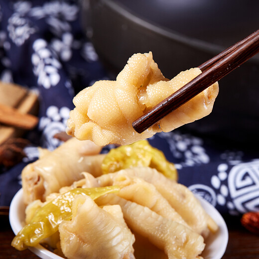 Youyou Pickled Pepper Chicken Feet, Mountain Pepper Flavor 100g*5, Sharing Pack, Essential Snacks for Watching Dramas