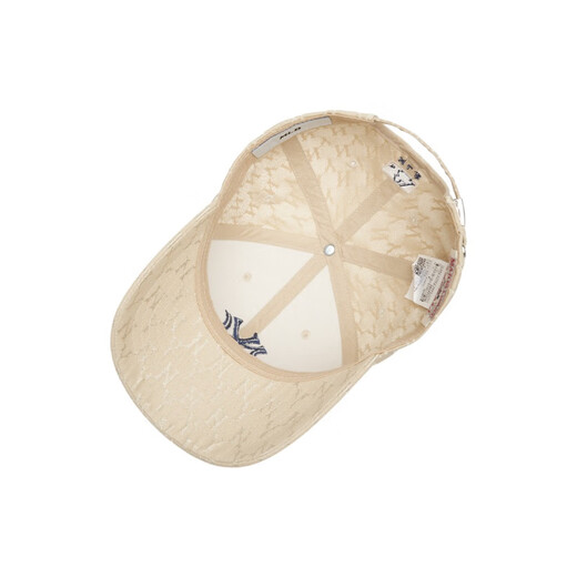 Mlb letra bordado logo algodón de béisbol béisbol pareja estilo beige b (única talla) caja de regalo