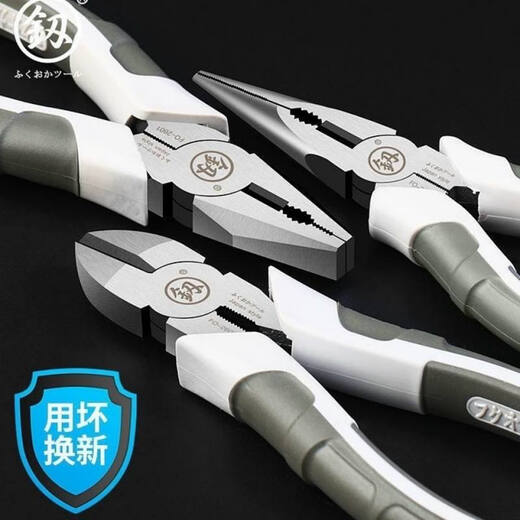 艨艟日本福冈多功能8寸省力电工钢丝钳虎口钳手钳老虎钳电工工具套装 8寸钢丝钳2603