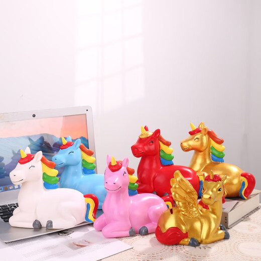 Beliebtes Schweinelufer Zodiac Cartoon Pony Geburtstagsgeschenk Higgy Bank kreative niedliche Tier Ornamente Weiße Höhe 16 cm* Länge 20 cm
