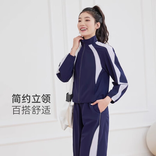 Pull-back sports suit for women's autumn new professional yoga tops for cycling, running, fitness, Pilates training clothes 34984, navy blue tops M Recommended weight 100-115Jin Jin equals 0.5kg
