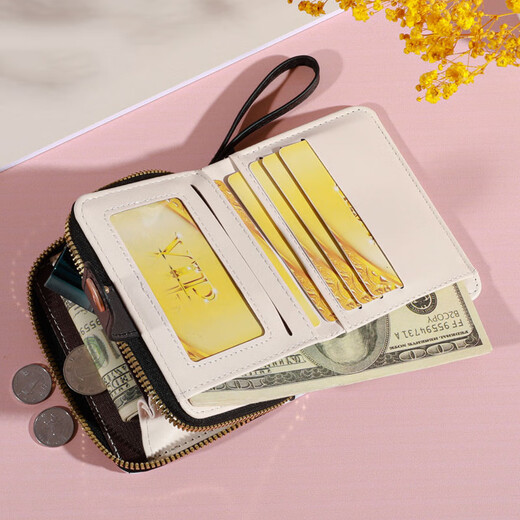Tuzun Wallet Women's 2024 Nouveau sac de cartes court et compact Sac de niche de portefeuille de portefeuille intégré Pinche de portefeuille féminin haut de gamme