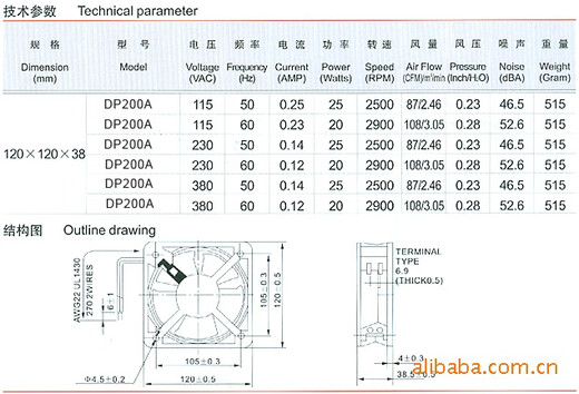Wuxi Seg cooling fan axial flow fan Jingda JING DA JD12038A2S 220V0.14A oil-containing 12038 fan