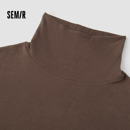 Semir long-sleeved T-shirt women's hot German velvet tight slimming 2024 winter simple turtleneck bottoming shirt 109724101009