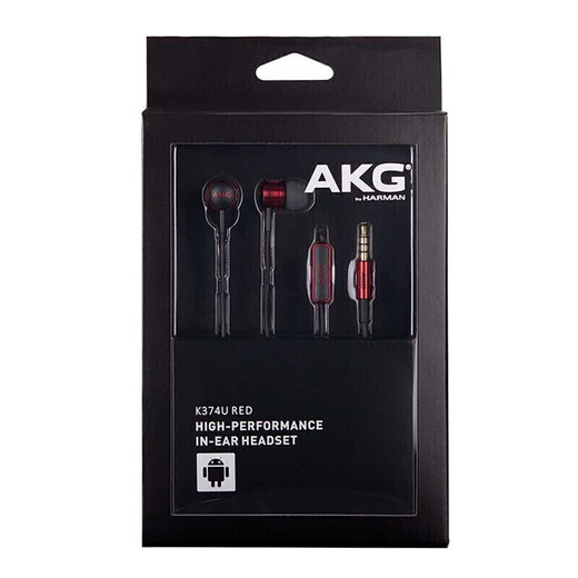 AKG Ai Technology K374 U wired headphones with HIFI in-ear mobile phone line-controlled earbuds game karaoke voice K374U silver with mic