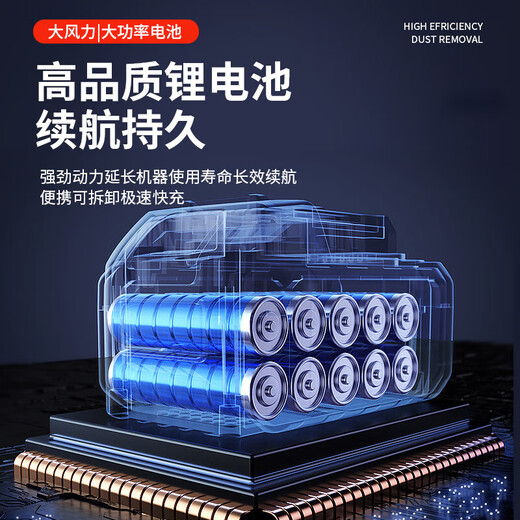 XMSJ无线充电吹树叶工业用强力鼓风机锂电池大功率吹风机工业吹灰神器 烈风款充电暴风机3888TV一电