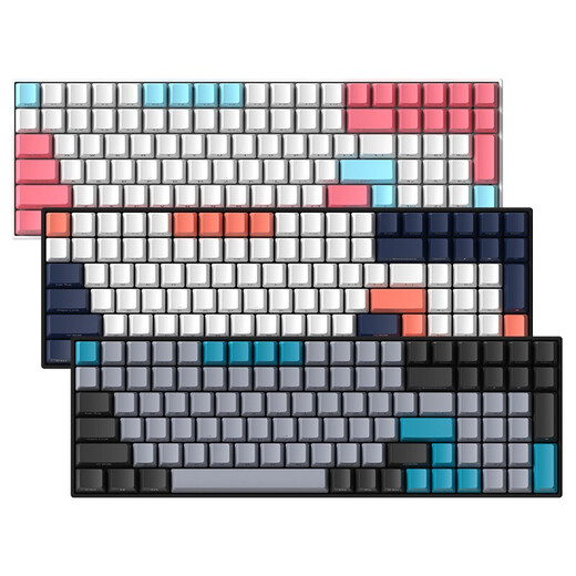 RK 860 mechanical keyboard Bluetooth 2.4G without/wired three-mode RGB customized hot-swap shaft seat 96 equipped with 100 key MAC gaming e-sports Black (RGB) three-mode-hot-swap shaft blue shaft