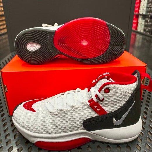 Nike (Nike) zapatos de baloncesto zapatos para hombres 2025 Summer Nuevos zapatos deportivos ZoomRize Practice Training Casual Shoes FD9904-111 FD9904-111 Negro, blanco y rojo 44