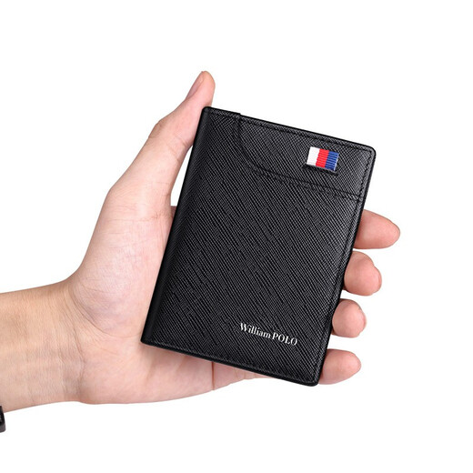 Emperador Paul Polo Bolsa de tarjeta para hombres ultra delgado para hombres Modos de moda Men de cuero corto Pequeña billetera Portable Mini Monedicera Monedet Billet
