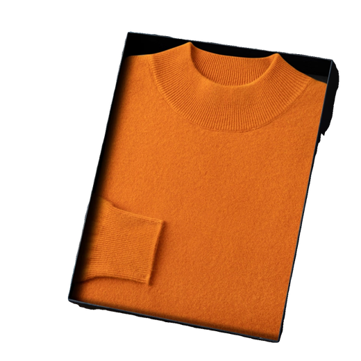 Ordos City Cashmere Pullover Herren 100 Pure Cashmere Sweater Halbschildkröte Hals Bottoming Shirt Erste Line Ready-to-Wear Doppelschichtkragen Offizielles Geschäft Flaggschiff 1980 Pine und Cypress Green L.