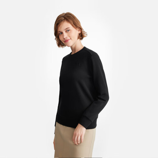 AIGLE艾高卫衣户外运动保暖经典圆领女士上衣 黑色 BH673 40 (170/92A)