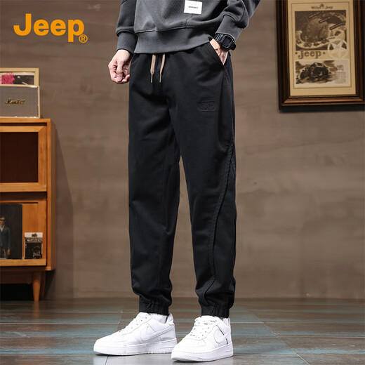 Jeep (JEEP) high-end men's casual pants men's 2025 autumn new style legging overalls trendy brand loose harem sports pants men