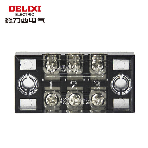 Série TB de borne électrique Delixi Row de câblage combiné 15a Position Flame istructrice de connexion anti-corrosion Terminal TB1503