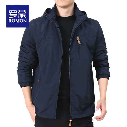 Romon Outdoor Jacke Herrenjacke Herbst und Winter im mittleren Alter Herbst Herbst Kleidung plus Samtjacke Herren Frühling und Herbst Dicke 9898 Schwarzer Stil plus Samt 2xl