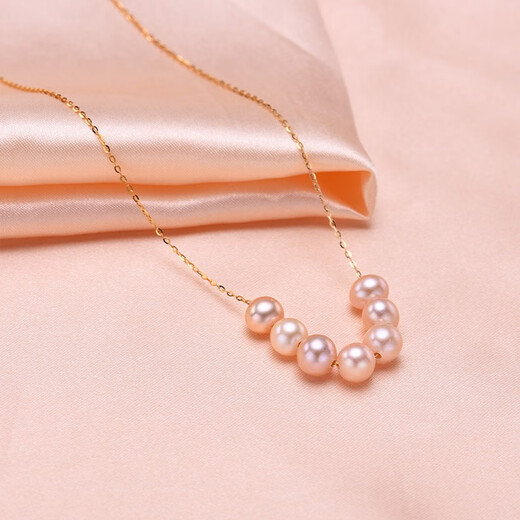 Nianfu freshwater seedless S925 silver nearly round pendant for women in three colors optional 7-8mm slightly flawed necklace purple