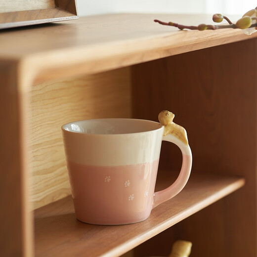 Siyue Cat Ceramic Mug Children's Mug Home Milk Breakfast Cup Home Store Look Up-Yellow Cat