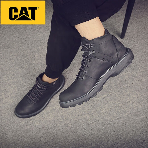 Carter (Katze) Herrenschuhe Martin Stiefel Herbst Neue britische Retro -Arbeitsschuhe Gaobon Chronische Männer echte Cowhide Casual Black 39