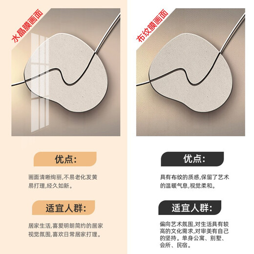 彼枫石来运转客厅装饰轻奢高档大气挂画现代简约抽象创意组合玄关三联 彼枫695 (U5679) 30*30cm水晶膜三联画 黑边