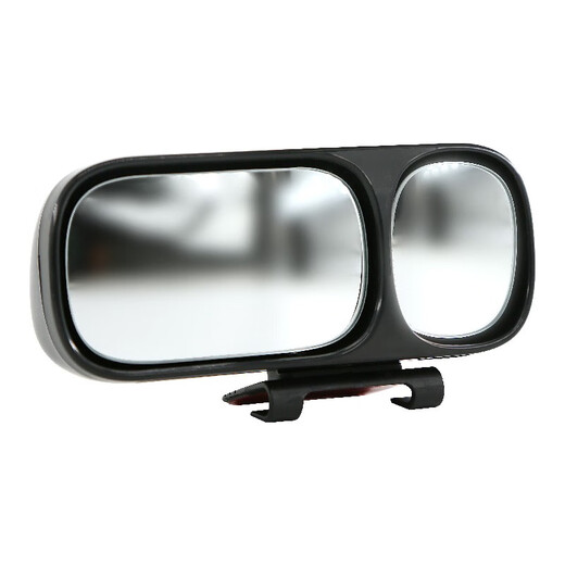 Rétroviseur de voiture équipé d'un miroir du miroir miroir inverse miroir à aveugle miroir grand champ de vue miroir angle réglable noir 3R-191 Miroir gauche à double objectif une installation