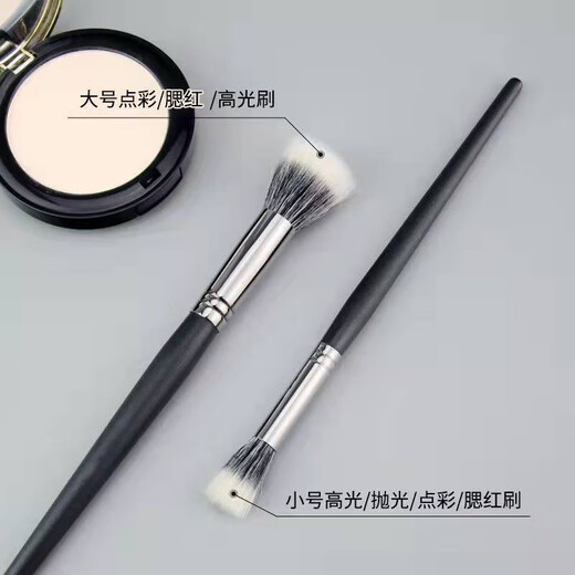 Bluethin Dot Color Brush Blush Blush Makeup Makeup Brush doux et non ondulage Face Laine Fine Brousse de support Brosse Contourage Brosse Loose Brosse Highlight Brosse Dot Brosse Couleur Brosse grande taille 1 Point Couleur Brosse petite taille 1